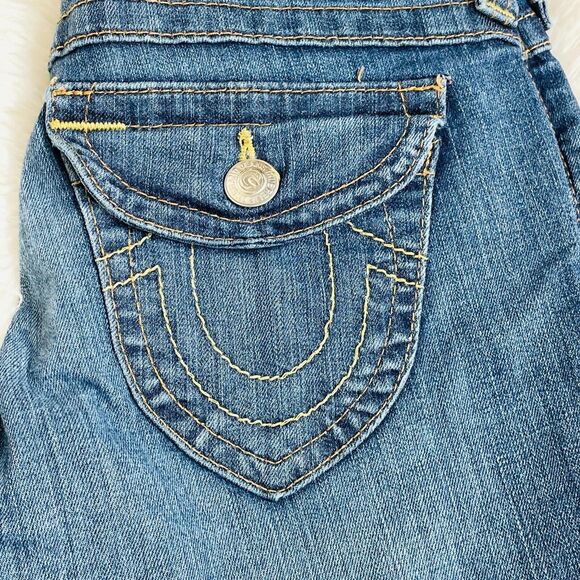 True Religion Straight Blue Denim Jeans Size 26 - Picture 7 of 11